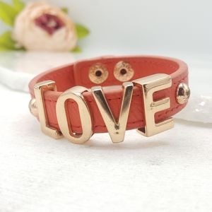 ✔️BCBGeneration "Love" Orange Strap Bracelet